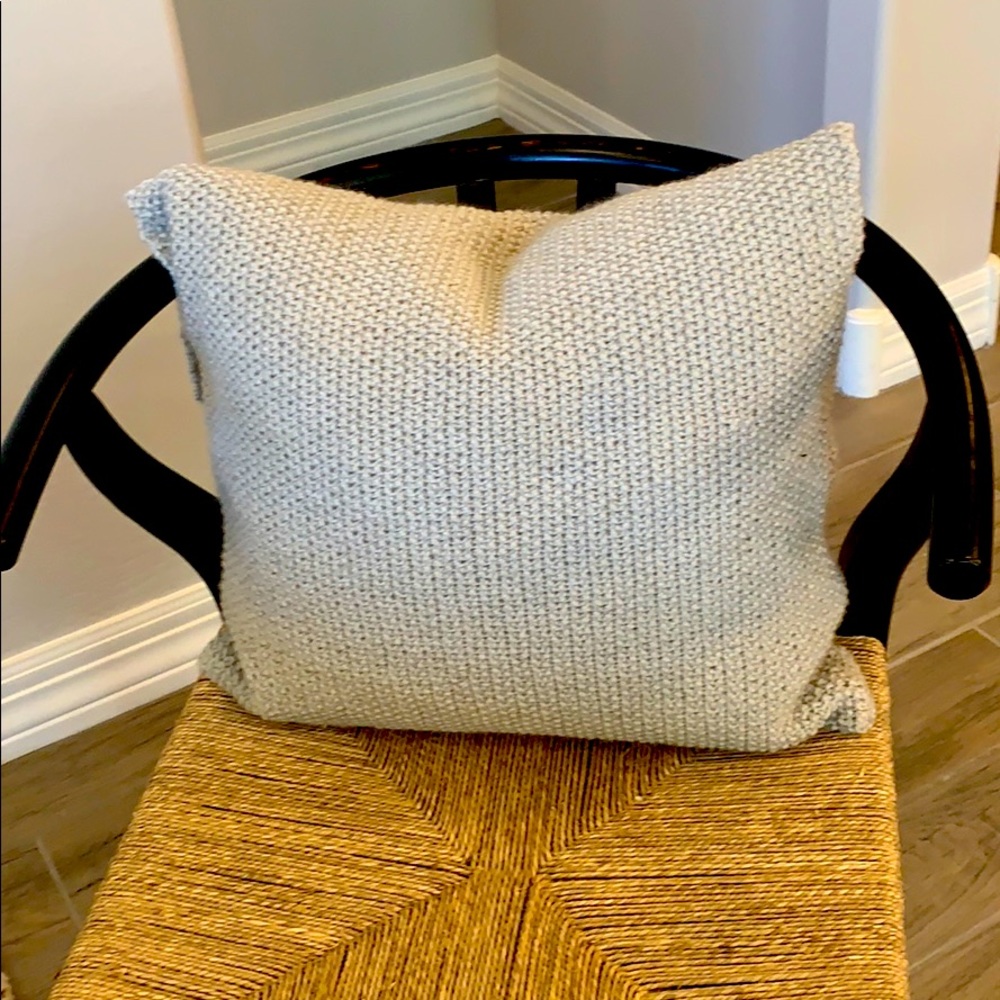 Hand made oat colored pillow.